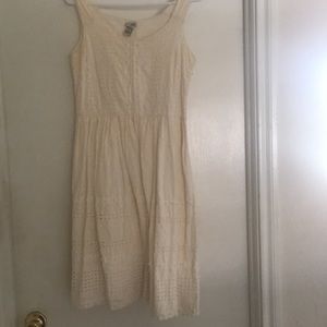 Anthropologie Cream/Off white Spring dress.
